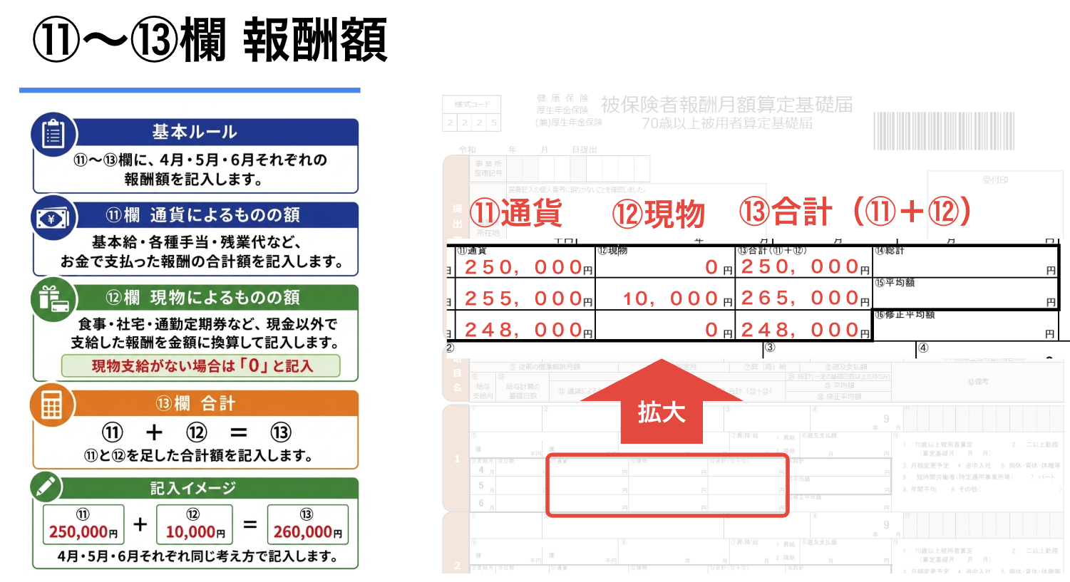 基礎 算定 届 書き方