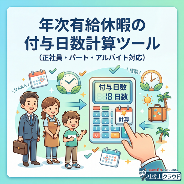 年次有給休暇の付与日数計算ツール — 正社員・パート・アルバイト対応